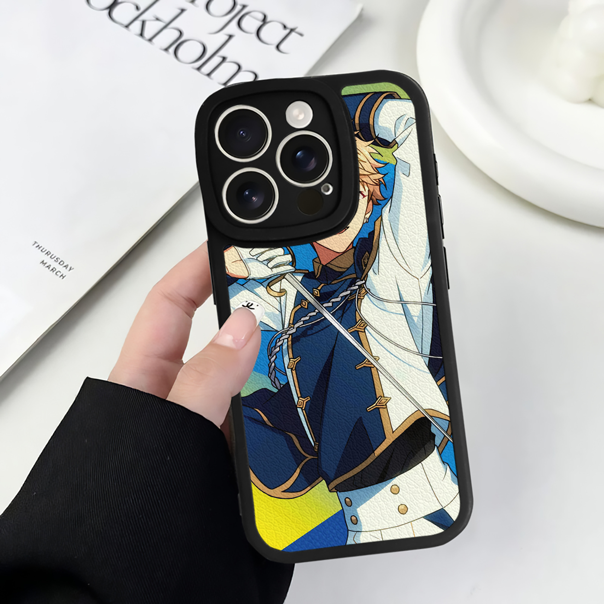 （画像用） あんさんぶるスターズ! Ensemble Stars 【iPhone 16シリーズ対応】シリコンスマホケース（レザー調） 材質：シリコン